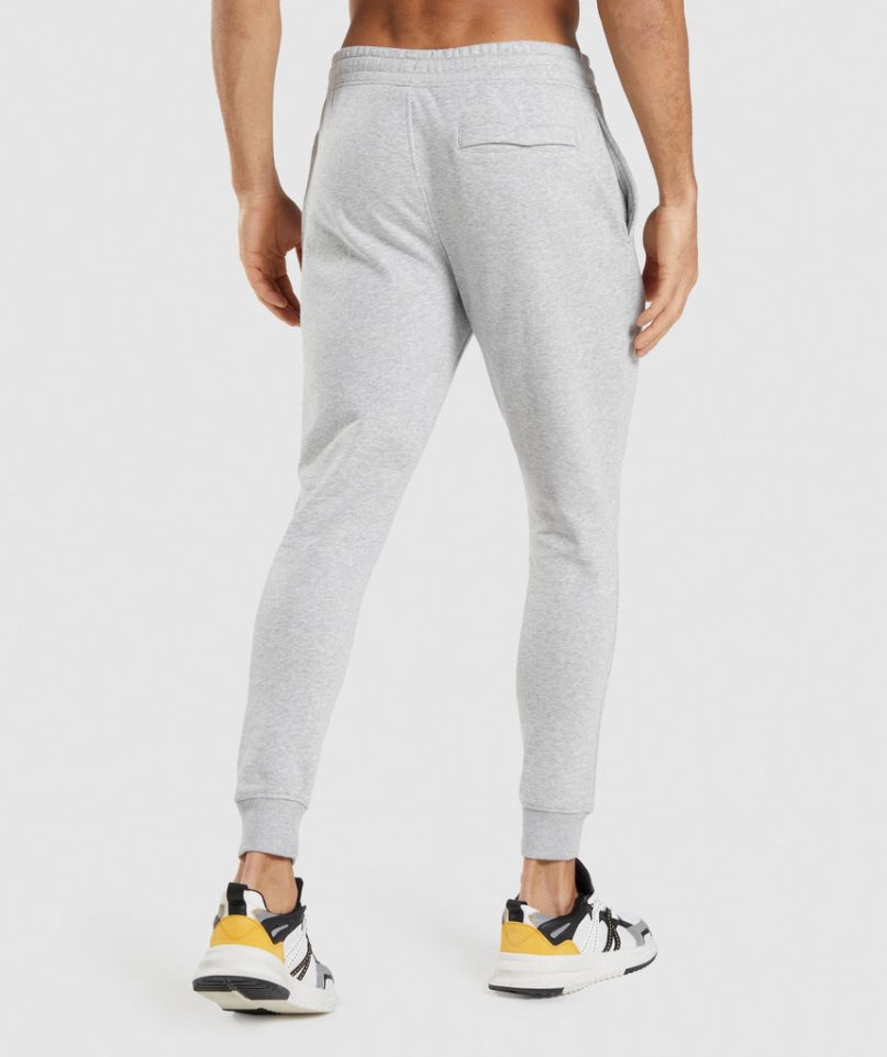 Men's Gymshark Crest Jogger Light Grey | CA 86DA13